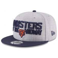 Men's Chicago Bears New Era Heather Gray/Navy 2018 NFL Draft Official On-Stage 9FIFTY Snapback Adjustable Hat 2979528
